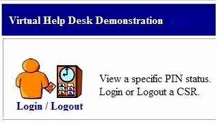 Virtual Help Desk menu