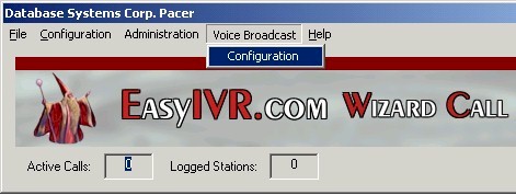 Voice Broadcast Configuration Menu