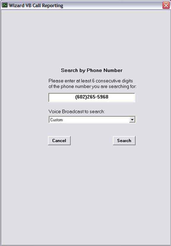 Partial Phone Number Search